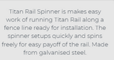 TITAN RAIL SPINNER