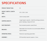 LAWN SWEEPER 48 INCH SILVAN SELECTA