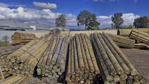 TREATED PINE POST RL6 150-175mm [Len:2.1M]