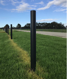 PVC POSTS BLACK 2.1M 120MM ROUND (INC CAP) [Sz:2.1 M]