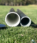 PVC POSTS BLACK 2.1M 120MM ROUND (INC CAP) [Sz:2.1 M]