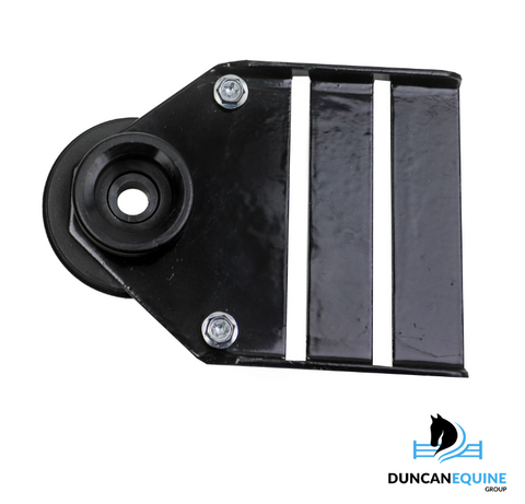 BLACK 4" STALLION RAIL STRAIGHT END BRACKET INS [Cl:BLACK]