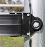 BLACK 4" STALLION RAIL STRAIGHT END BRACKET INS [Cl:BLACK]