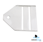 WHITE 4" STALLION RAIL END STRAIGHT BRACKETS NON INSULATED [Cl:WHITE]
