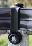 BLACK 4" STALLION RAIL TOP CORNER BRACKET BLACK