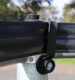 BLACK 4" STALLION RAIL TOP CORNER BRACKET BLACK