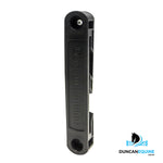BLACK 4" STALLION RAIL SIDE BRACKET [Cl:BLACK]