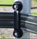 BLACK 4" STALLION RAIL SIDE CORNER BRACKET INS