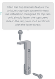TITAN RAIL TOP BRACKET [Cl:BLACK]