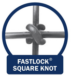 13/120/10 - 100M FASTLOCK YARDFENCE SQUARE KNOT, STOCK FENCING 2.5MM HEAVY GALV