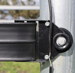 WHITE 5' STALLION RAIL STRAIGHT END BRACKET INSULATED