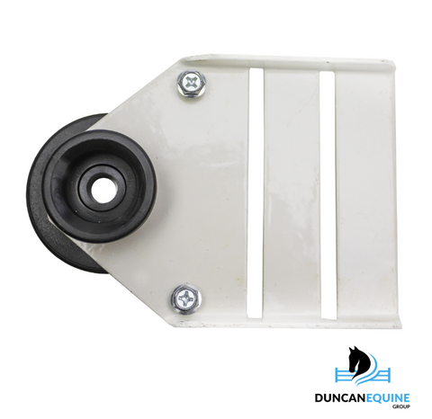WHITE 4" STALLION RAIL STRAIGHT END BRACKET