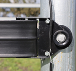 WHITE 4" STALLION RAIL STRAIGHT END BRACKET