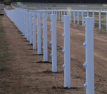 PVC POST WHITE 2.1M 120MM ROUND - (INCLUDING CAP)