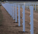 PVC POST WHITE 2.1M 120MM ROUND - (INCLUDING CAP)