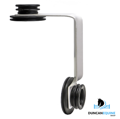 WHITE 4" STALLION RAIL TOP CORNER BRACKET