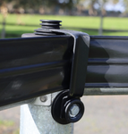 WHITE 4" STALLION RAIL TOP CORNER BRACKET