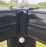 WHITE 4" STALLION RAIL TOP CORNER NON-INS BRACKET