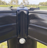 WHITE 4" STALLION RAIL TOP CORNER NON-INS BRACKET