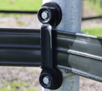 WHITE 5" STALLION RAIL SIDE CORNER BRACKET INSULATED