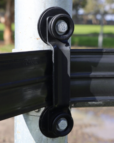 BLACK 5" STALLION RAIL SIDE CORNER BRACKET