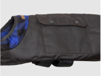 STYX OILSKIN WOOL PROVINCE DOG COAT BLUE SM