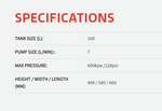 UTEPAK 100L 180J RECT REEL SMOOTHFLO