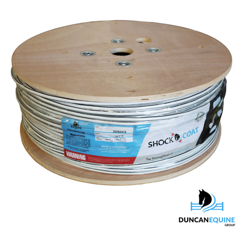 WHITE 400M ROLL SHOCKCOAT WITH TIMBER REEL