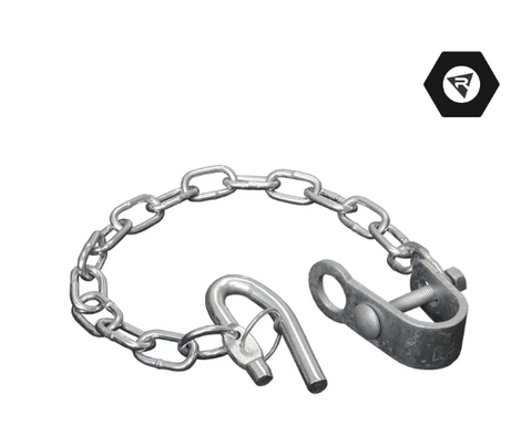 25NB BOLT-ON HOOK LATCH WITH 500MM CHAIN
