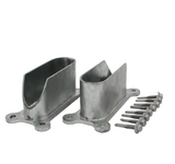 CATTLE RAIL END BRACKET KIT ROUND 115MM X 42MM (PAIR)
