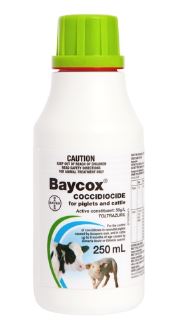 BAYCOX COCCIDIOCIDE FOR PIGLETS AND CATTLE 250ML