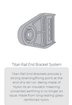 TITAN RAIL END BRACKET SYSTEM [Cl:BLACK]