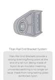 TITAN RAIL END BRACKET SYSTEM [Cl:BLACK]