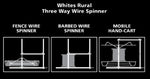 WHITES THREE-WAY CONTRACTOR WIRE SPINNER