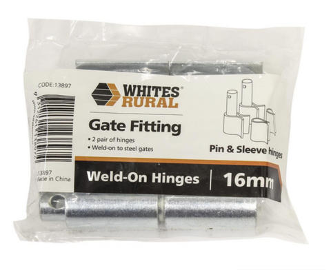 WELD ON HINGES PIN+SLEEVE 20MM 2 PACK