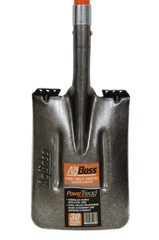 POST HOLE SHOVEL SQUARE LONG FIBREGLASS HANDLE