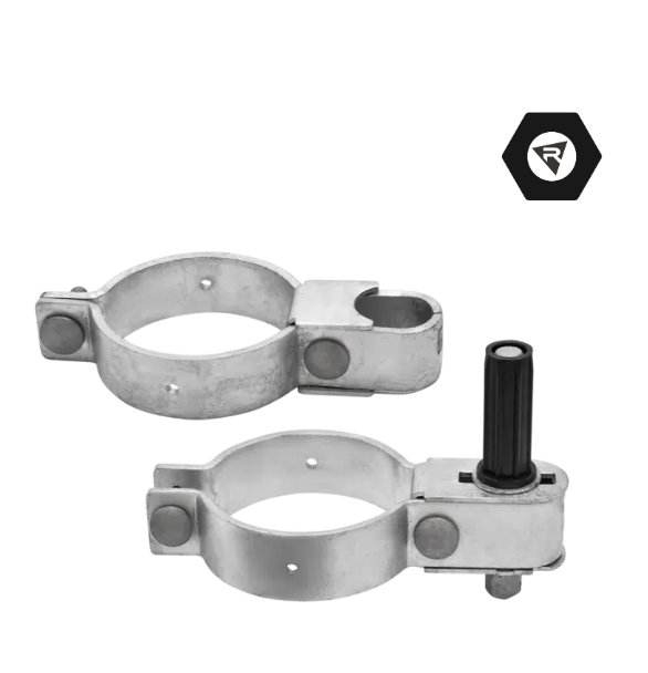 80NB BOLT-ON ADJUSTABLE ROUND POST HINGE SET – WA Farm Shop
