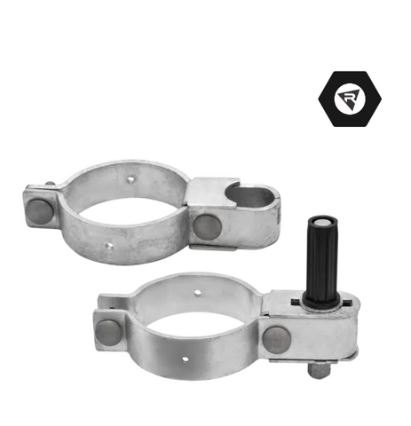 80NB BOLT-ON ADJUSTABLE ROUND POST HINGE SET