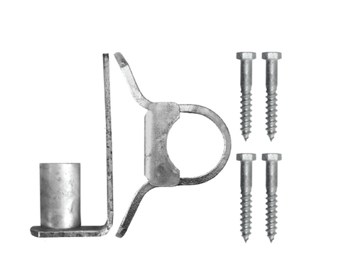 A GRAZIER'S FEILD GATE KIT TIMBER POST HINGE SET ROUND