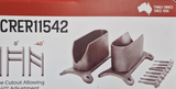 CATTLE RAIL END BRACKET KIT ROUND 115MM X 42MM (PAIR)