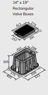 114BCB | NDS GREEN / GREEN VALVE BOX - 14 X 19 X 12