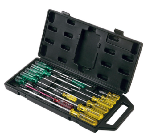 SCREWDRIVER SET 14PC ACETATE HANDLE