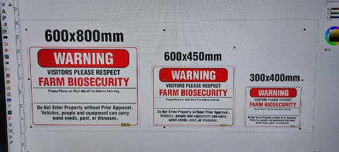 BIO SECURITY SIGNS