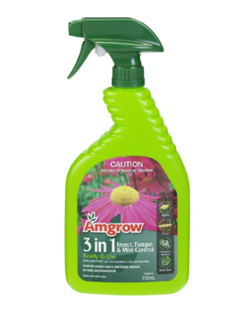 AMGROW 3 IN 1 INSECT FUNGUS & MITE CONTROL 750ML