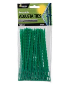 ADJUSTA TIES 120MM PK50 GRN