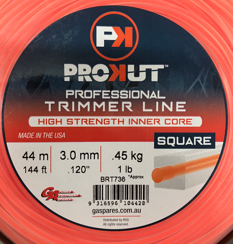 PROKUT TRIMMER LINE 3.0MM X 44M SQUARE