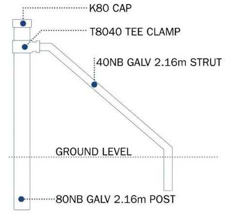 80/40 TUBULAR STRAINER COMPLETE