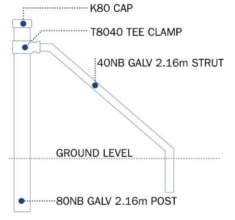 80/40 - EXTRA STRUT TO SUIT STRAINER